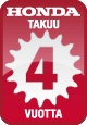 Honda takuu 4 vuotta -logo 2012