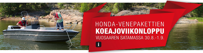 Honda-venepaketit - Koeajoviikonloppu 30.8.-1.9.2013 2